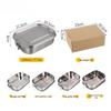 ZISIZ 304 Stainless Steel Square Bento Box