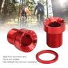 2Pcs Bike Crank Screw Spline Centre Shaft Aluminium Alloy High Strength Anticorrosion Sturdy Durable Bike Crank CoverRed