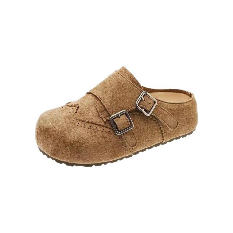 Thick-soled Birkenstock bag head half slippers, new lazy height-increasing Birkenstock shoes in spring