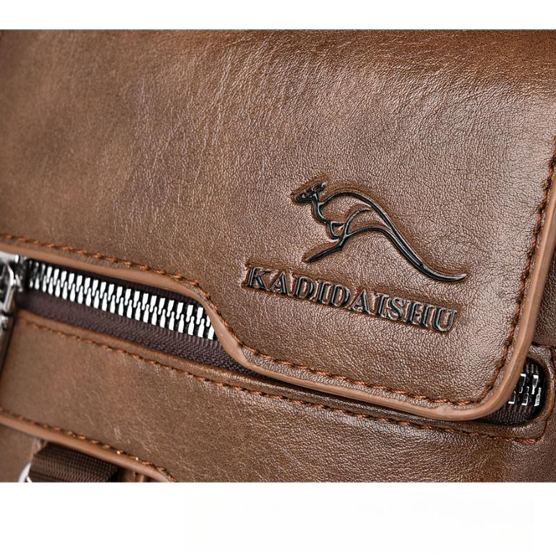 Men's Chest Bag USB Design Messenger Backpack Retro Fabric Shoulder Messenger Bag Sports Small Bag