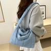 Nylon Space Cotton Handbag Solid Color Puffy Shoulder Bag Casual Cloud Tote Bag  Daily