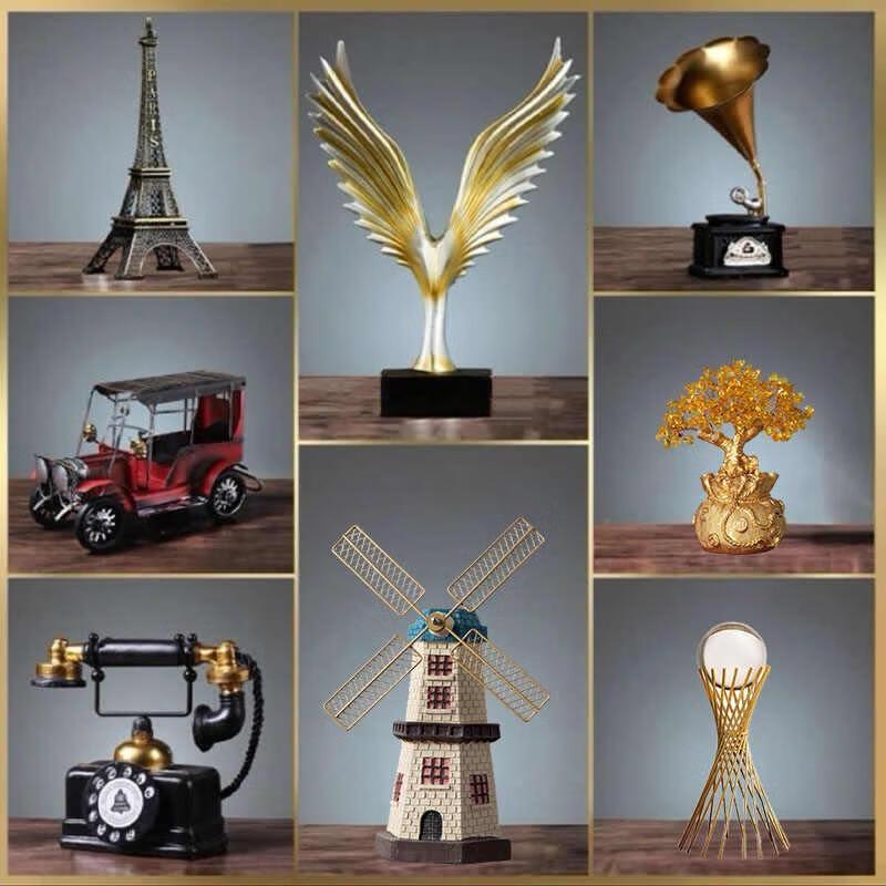 HANDUNYOU Vintage Red Ballet Dancer Figurine