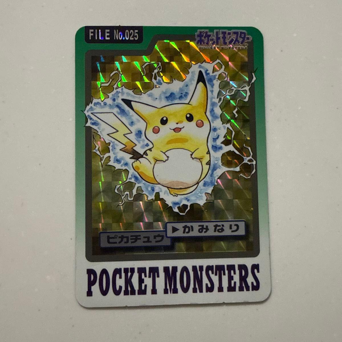 Used Pokemon Carddass Pikachu FILE No.025 Kira Original