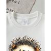 European Sizes Kids Sweatshirts, Girls' Autumn Winter Cute Hedgehog Cartoon Print Long Sleeve Round Neck Sweatshirt, Casual Daily Wear.