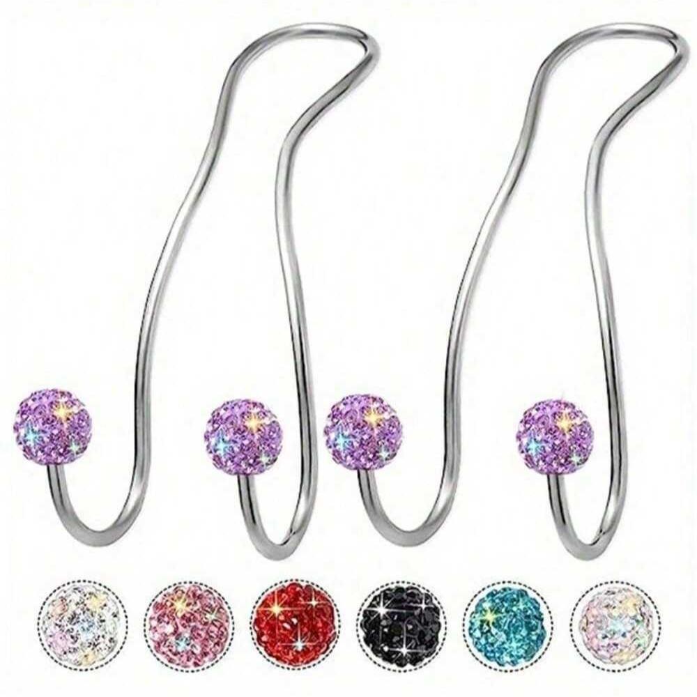 

2pcs Car Headrest Storage Hook Car Universal Seat Back Metal Set Bag Bag Hook фиолетовый