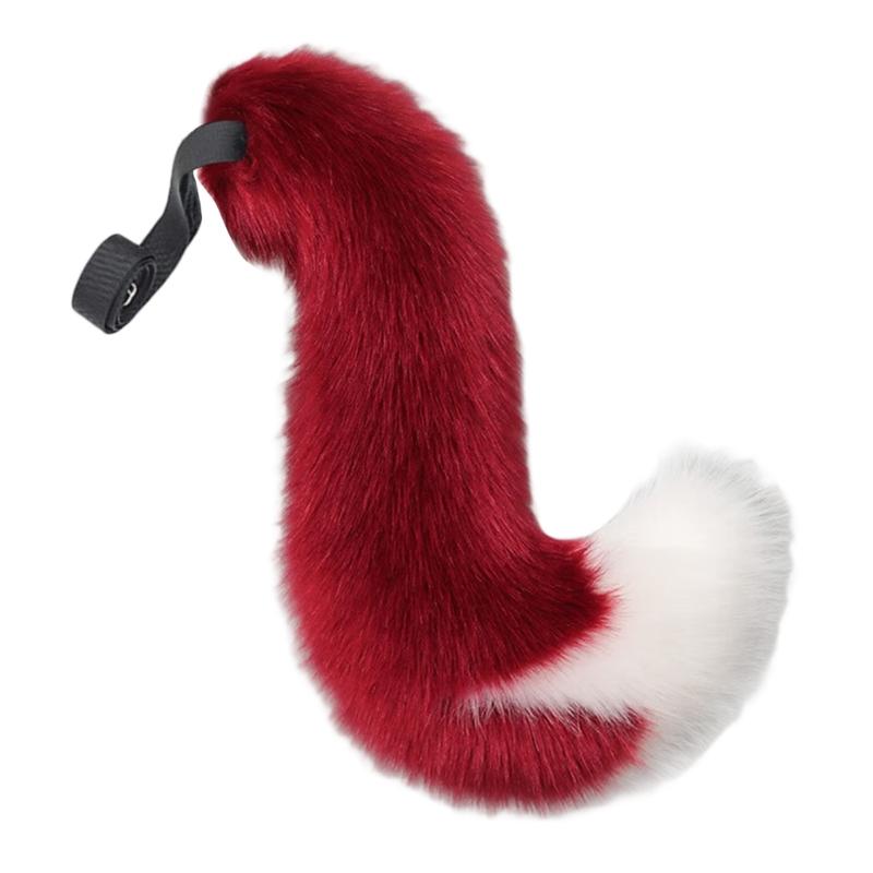 Wolf Foxes Tail Foxes Ears Headband Faux Furs Animal Tail Halloween Christmas Fancy Party Costume Gift for Women Men