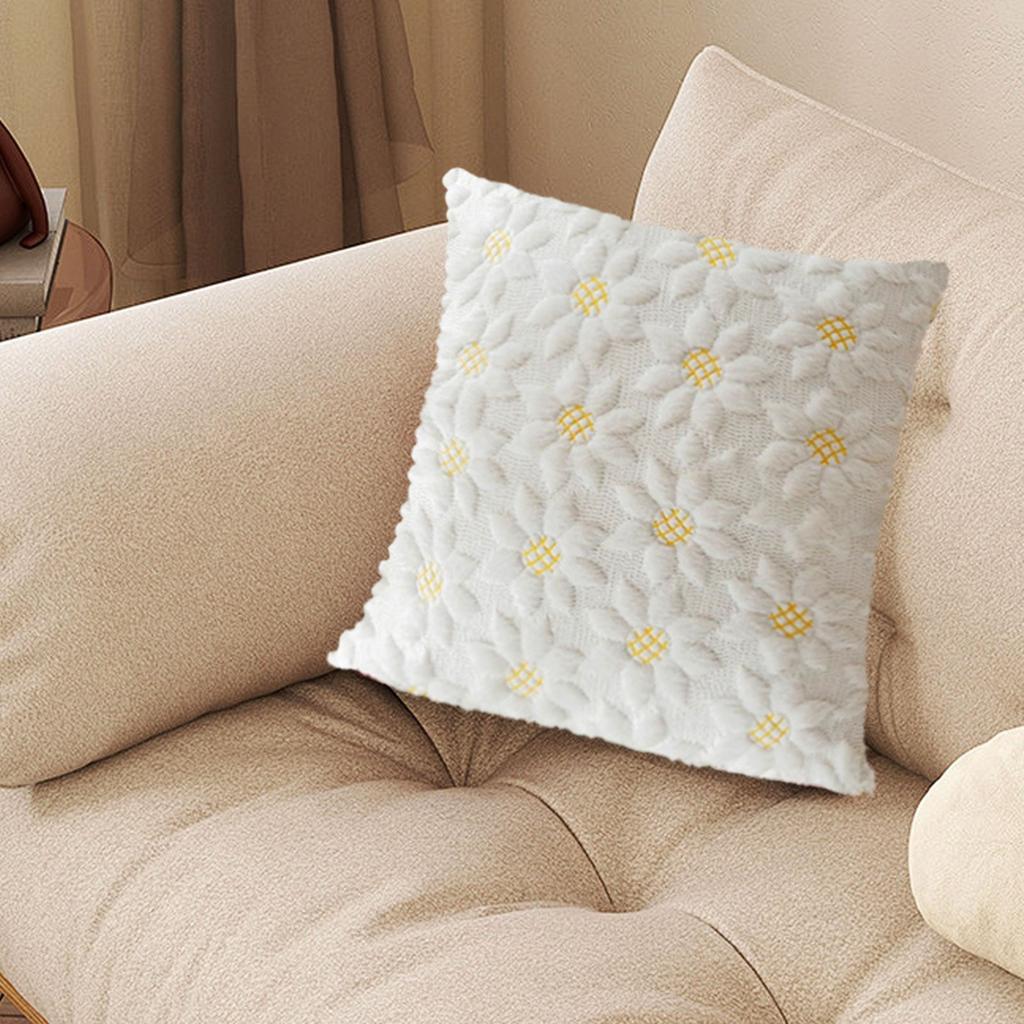 Cream Beige  Throw Pillow Covers  Flower Pattern  Decorative Pillow Covers For Couch Bed Sofa