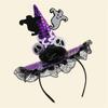 Lace Halloween Witch Hat Hair Hoop Cartoon Cone Hat Headband Halloween Party Hair Band  Photo Props