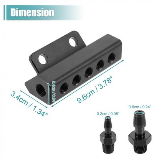 Universal Pack (1) Vacuum Manifold Kit For Car 1/2 NPT 1/8 NPT Aluminium