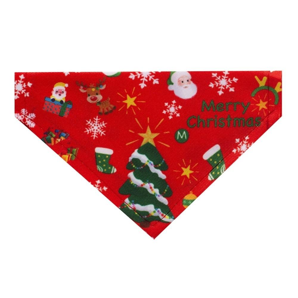 New Santa Claus Christmas Pet Triangle Scarf Adjustable Multicolor Pet Collar Scarf Soft Pet Accessories Christmas Decoration