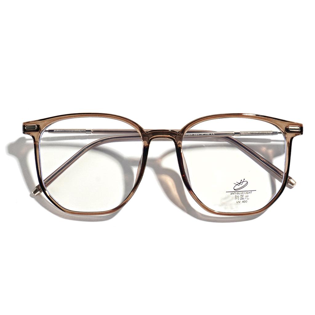 Glasses Literary Retro Brown Flat Mirror Female Big Face Plain Mirror