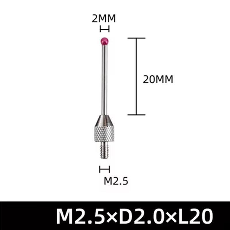 ABUL-4X M2.5 CNC Probe Measuring Tips 2Mm Stylus Ball Porcelain Shaft CNC Height Gauge Probe Measuring Probe CMM Machines A