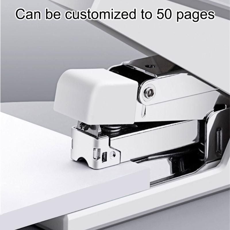 Heavy Duty Stapler With 1000 Staple 50 Sheets Capacity Slip Resistant Base Office Stapling Machine for Booklet Document