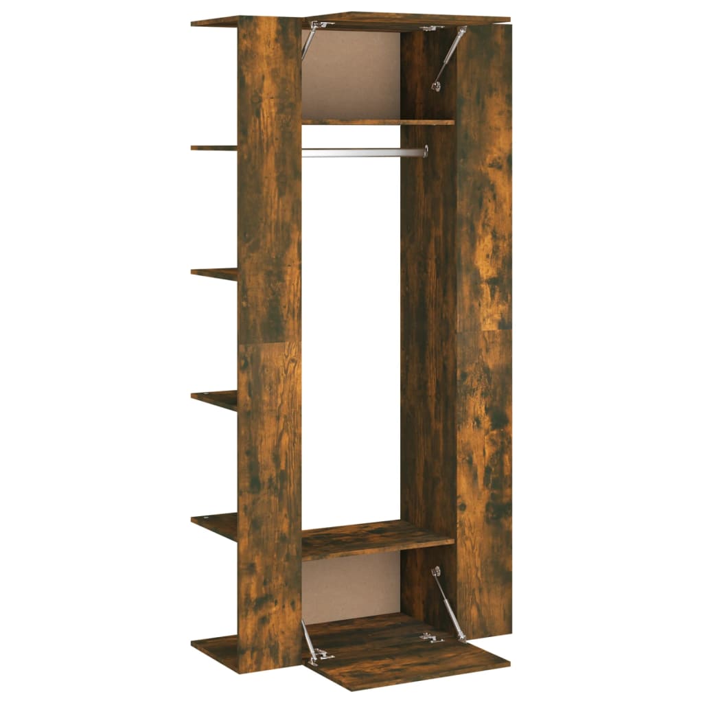 Hallway Cabinets 2 pcs Smoked Oak Wood Based Material