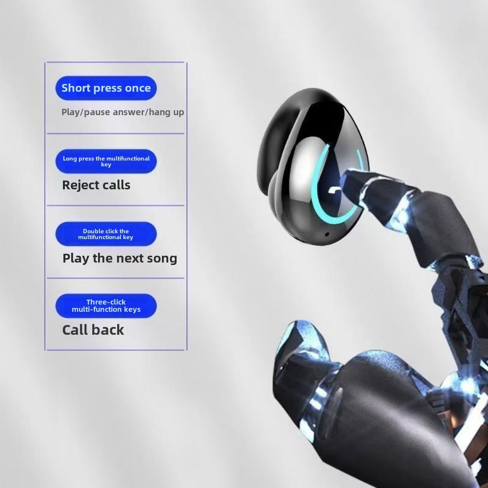 Bone Conduction Wireless Bluetooth Headphone Ear Clip Noise-cancelling Ear Long Endurance