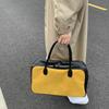 New matte women's bag contrasting color large-capacity retro commuter casual tote bag portable shoulder women's bag