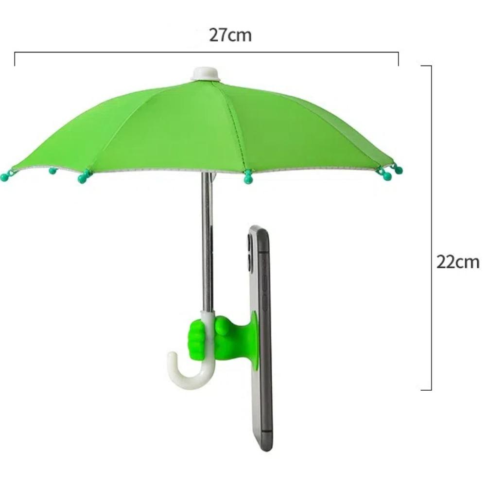 Phone Umbrella with Fist Suction Cup Sun Protection Universal Mini Windproof Sun Shade Mobile Phone Umbrella Phone Accessories