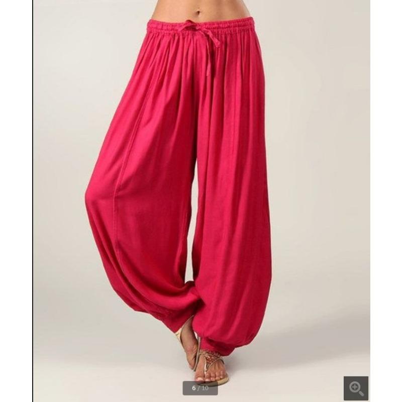 QICED Damenmode, lässig, einfarbig, bedruckt, Hosen und Caprihosen