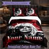 Personalized 3Pcs Bedding SetLady Gaga Custom Text Duvet Cover Pillowcase Set Bedroom Gift