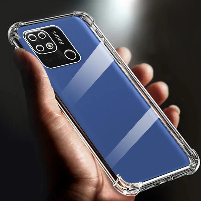 

Suitable for Xiaomi Redmi 10C case 4G Thickened Airbag Shockproof Clear Soft Tpu Phone Case 10 C funfa Transparent Back Cover