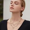 18K Gold-Plated Y-Shaped Tassel Necklace with Ultra-Shiny Zircon and Lucky Flower Design