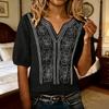 Women’s Fashion -Colour Cotton-Linen Boho- Retro Casual T-Shirt