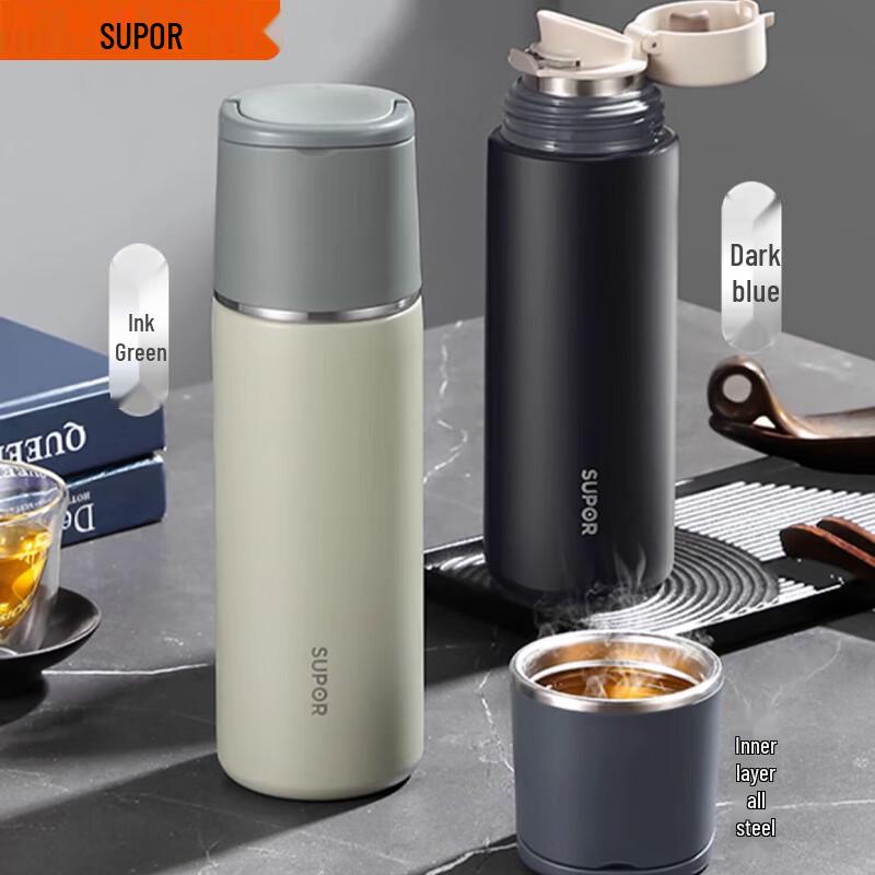 SUPOR 316L Stainless Steel Portable Insulated Tea Mug 500ml