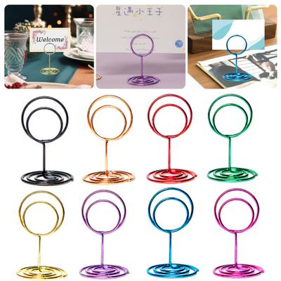 20Pcs Heart Round Shape Table Number Holders Tables Cards Stand Name Menu Clips Wedding Anniversary Decor