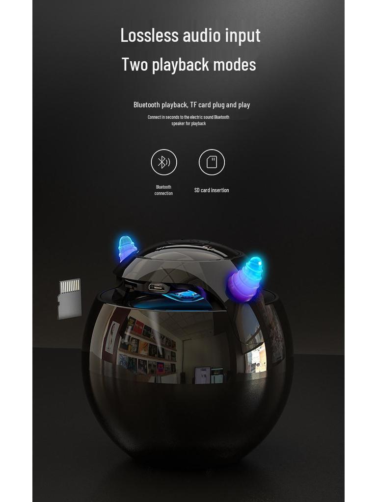 Cross G9 Little Devil Bluetooth Alarm Clock with AI Smart Speaker and HiFi Subwoofer