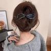 Elegant Leather Bow Twist Hairpin for Women Girls, Sweet Fashion Barrette Hair Clip Hairgrip Ornament