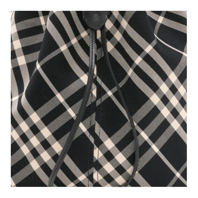 Burberry Check Drawstring Bucket Bag Large Shoulder Tote for Women Daily Use 80938711