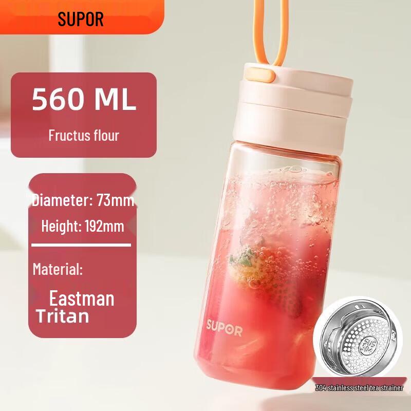

SUPOR Portable Large Capacity Glass Water Bottle