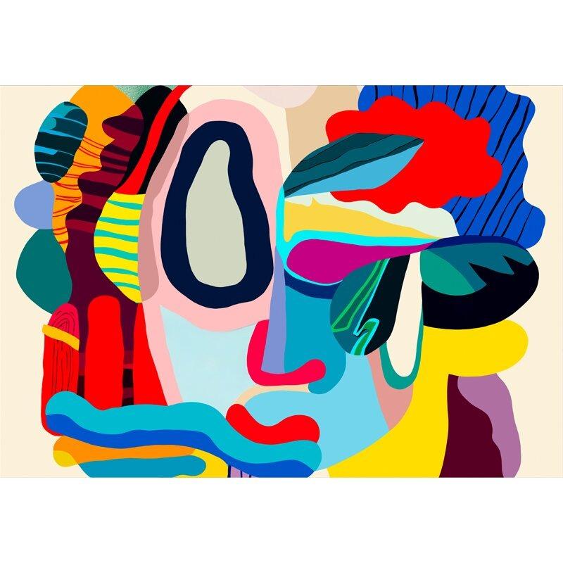 Living Room Carpet Colorful Abstract Art Style Bedroom Bedside Sofa Floor Mat Soft Velvet Rug Large Area Home Decoration Carpets