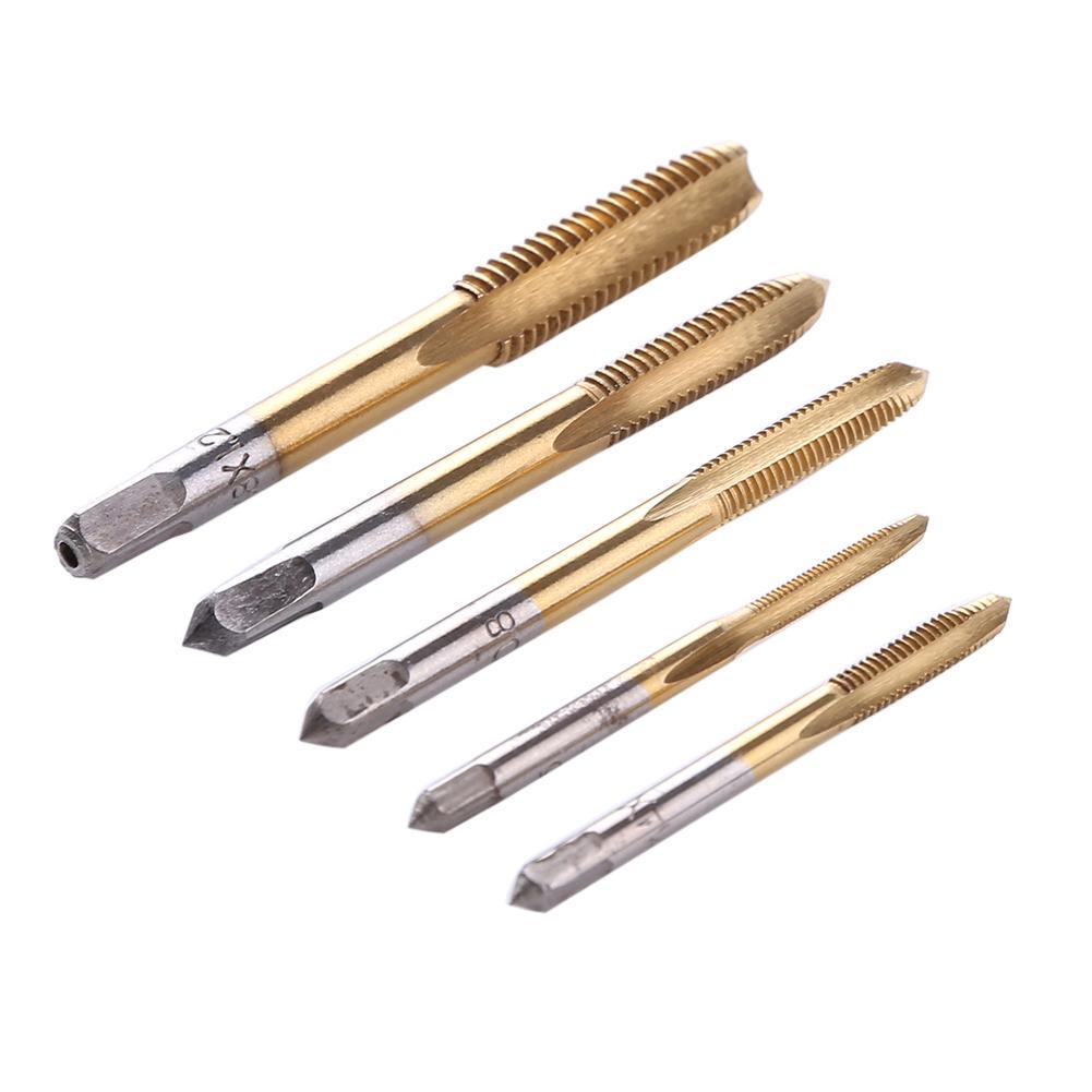 5pcs/Set HSS M3 M4 M5 M6 M8 Titanium Spiral Screw Tap Drill Bits Hand Tools UK 5pcs/Set HSS M3 M4 M5 M6 M8 Titanium Spiral Screw Tap Drill Bits Hand Tools UK