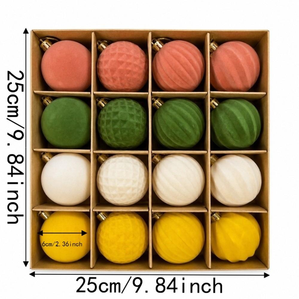 Multi Texture Velvet Christmas Balls Assorted Colors Multi Texture Baubles Xmas Gift