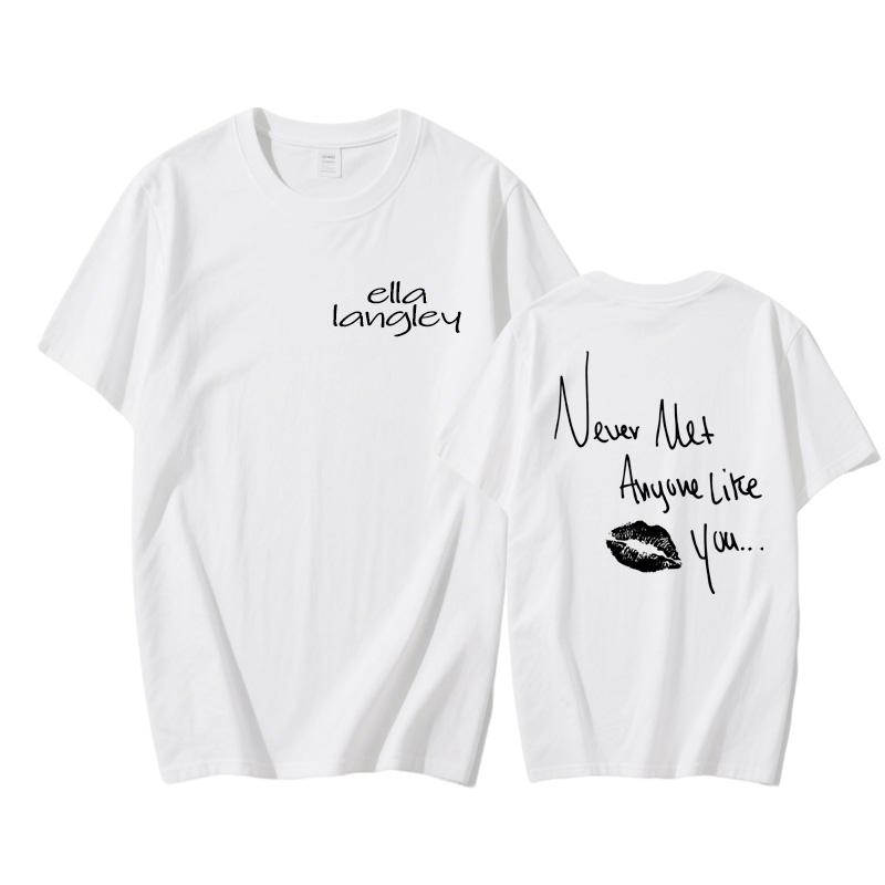 

Ella Langley T-shirt Sleeve Cartoon Hip Hop Tee-shirt Graphic Printing Retro Casual High Quality Tshirt Unisex Cotton Tops XS（old）