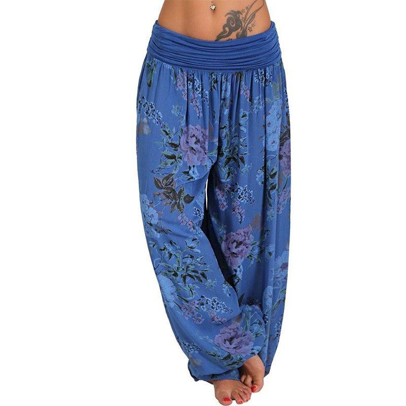Pantaloni da Yoga Harem da Donna Thailandesi con Comoda Vita Elastica e Vestibilità Ampia