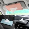 Creative Car Tissue Box Holder Storage PU Leather Sun Visor Napkin Holder Mask Dispenser Auto Interior