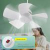 Portable Five-Leaf Swirl Fan with Creative Lamp Socket & Brushless Motor