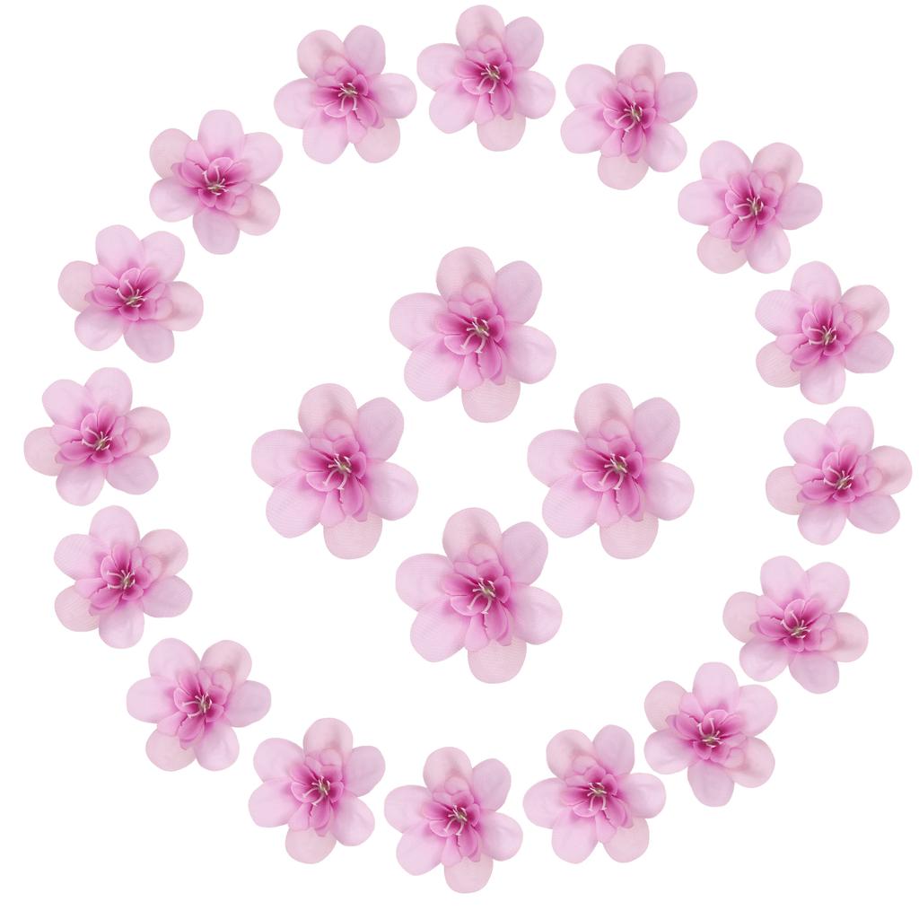 20Pcs Artificial Cattleya Flower Head Fake Cattleya Heads Bulk Artificial Flowers for DIY Wedding Bouquets Party Home Decoration