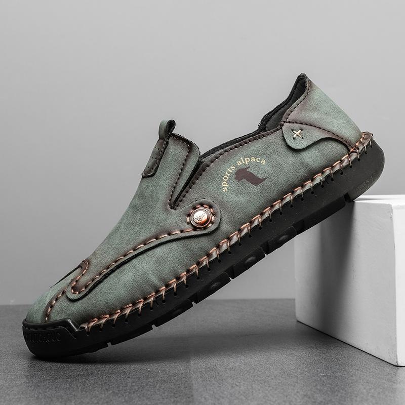 

Четыре сезона Ручная работа Кожаные Повседневные Удобные Лоферы Мужские Слипоны Кожаная Обувь Мужские Балетки Горячая Распродажа Мокасины Рабочая Обувь Мужская 46 зелёный