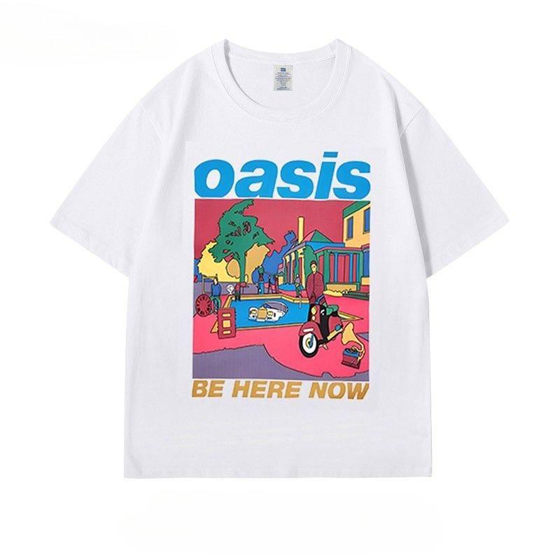 

OASIS, A British Rock Streetwear Brand, Offers Pure Cotton T-shirts That Are Artistic High Street Unique for Men Women in Summer 4XL