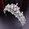 Quality Pearls Leaves Crown Headband Princess Tiaras Diadem Pageant Bride Headdress Bridal Wedding Hair Jewelry Ornaments