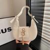 Neue Knödeltasche leichte Umhängetasche für unter den Arm vielseitig lässiges Temperament Handtasche schräg übertragbar PU personalisierte Damentasche