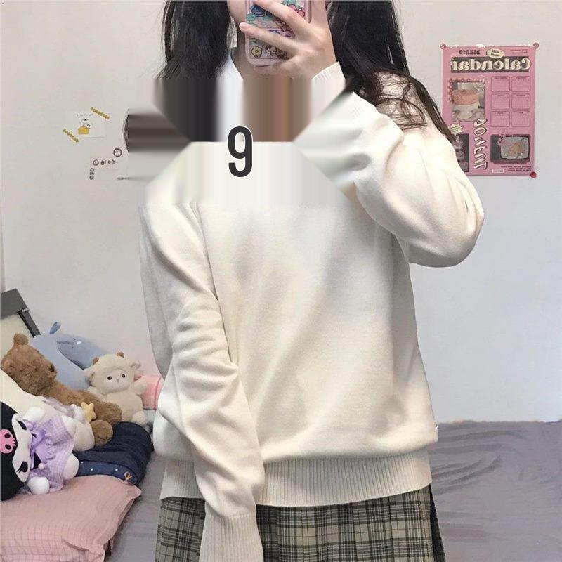 Pullover im japanischen JK-Uniform-Stil - Vielseitiges Lagen-Langarm-Oberteil für Damen (Herbst Winter)