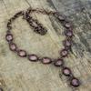 Faceted pink kunzite necklace electroformed copper jewelry adjustable chain necklace handmade jewelry gemstone electroformed copper necklace