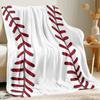 Baseball Stitch Blanket Soft Fleece Throw Sports Fan Gift Men Room Decor Baseball Theme Home Decoration
