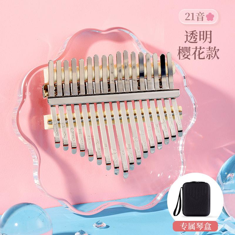 Transparent Acrylic Kalimba 21 Key Chromatic Kalimbas Beginner Thumb Piano Professional Music Keyboard Instrument Child Gifts