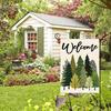 Hello Spring Floral Garden Flag 12x18 Inch Double Sided Colorful Flowers