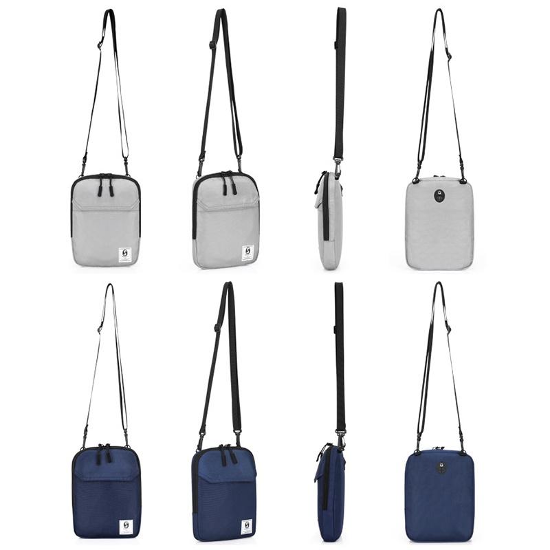 Vintage Military Style Men Canvas Shoulder Bag With Adjustable Strap And Multiple Slots